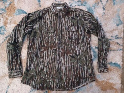 Vintage Five Brother Button Up Shirt XL Tall Camouflage Usa Union Made Realtree - Picture 1 of 7