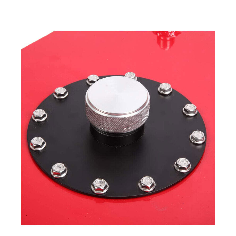 15 GALLON POLISHED ALUMINUM RACING DRIFT FUEL CELL GAS TANK WITH LEVEL SENDER