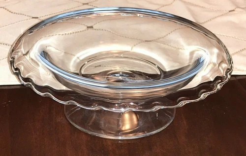 VTG FOSTORIA CENTURY ROLLED EDGE FOOTED SERVING BOWL COMPORT CENTERPIECE EUC