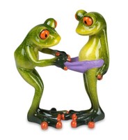 Formano Dekofigur Frosch Froschpaar Slip Froschfigur 14 Cm Kunststein