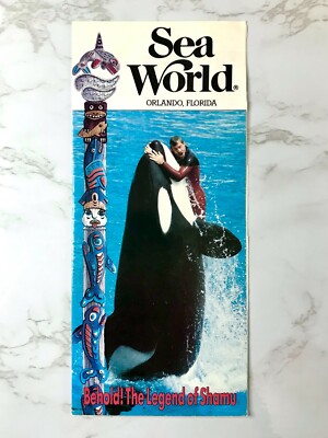 1989 SeaWorld Brochure Orlando FLORIDA Legend of Shamu show