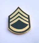 US ARMY RANK E6 STAFF SERGEANT (GREEN) (1") Military Hat Pin 14427 HO — photo 2