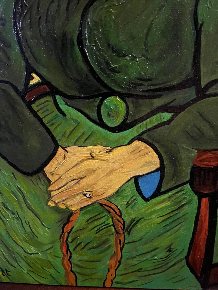 Vincent Van Gogh - Increíble lienzo al óleo - Firmado - Estampado - Artista Foto 4 de 4