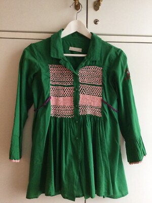 Odd Molly Bluse Gr. 1 S 36 grün rosa, schön!