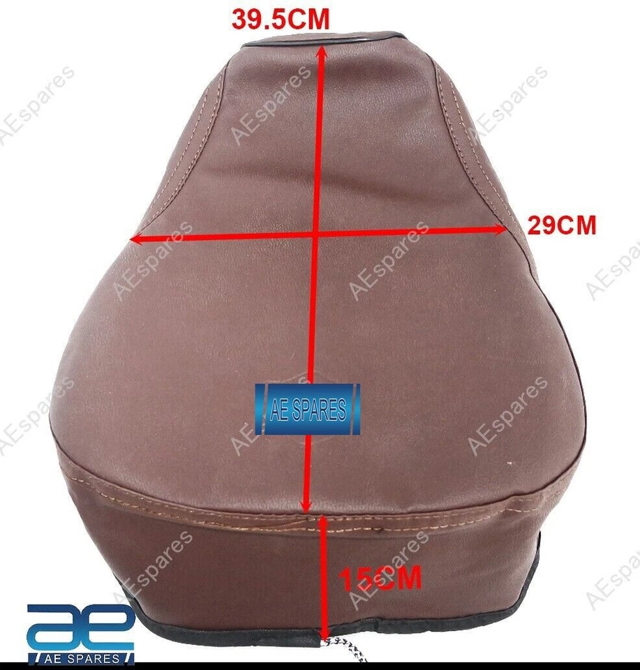 Front & Rear Seat Cover Set Brown Fits For Royal Enfield Meteor 350cc view 2
