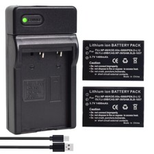 2x Battery +USB Charger For Toshiba NP-60 PDR-BT3 PDR-5300 PDR-T20 PDR-T30