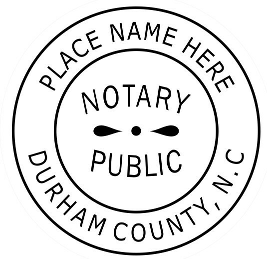 State of North Carolina Custom Round Selfinkin Notary Public Stamp