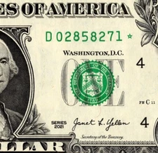 2021 D Star Note One Dollar Bill Regular Run Pack Note