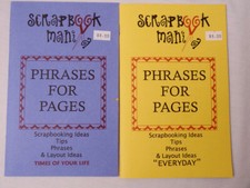 Lot of 2 Scrapbook Mania Phrases For Pages Books: Everyday  Times of Your Life
