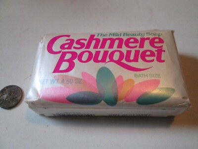 VINTAGE Cashmere Bouquet The Mild Beauty Soap One Bath Sjze Bar