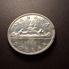 1957 Canada (A19) Silver Dollar Elizabeth II Silver Coin