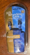NEW BELKIN CAT6 Gold Series Ethernet Cables, Snagless, 7ft  Sealed  Set of 5 