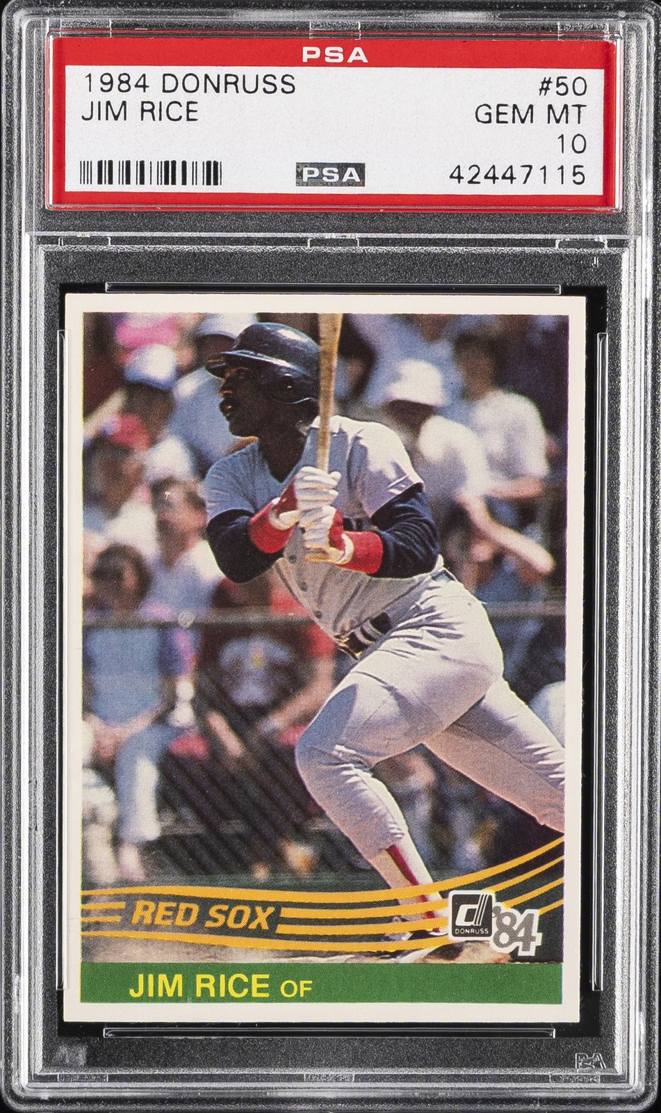 1984 DONRUSS #50 JIM RICE PSA 10