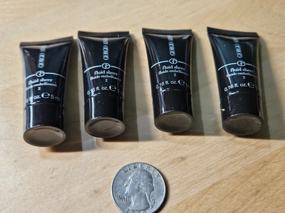 4x Giorgio Armani Fluid Sheer 2 Foundation Travel Size 5ml / .16oz #RA-26