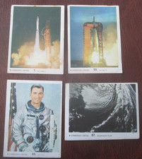 1969 Commodex - Operation Moon  card Nos. 1/44/55/67. Space Race