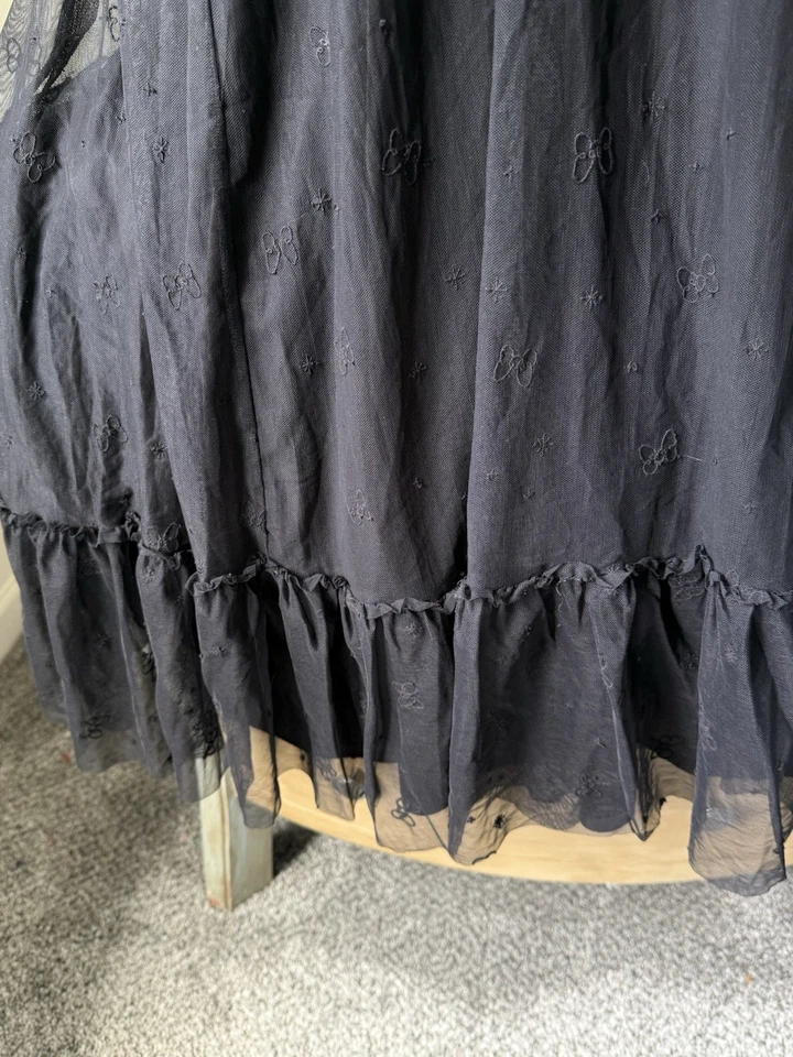 Vestido Disney Torrid Midi Malla Plus Negro Minnie Bows Talla 3 3x Foto 4 de 4