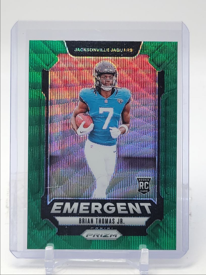 BRIAN THOMAS JR. 2024 PANINI PRIZM EMERGENT ROOKIE GREEN WAVE RC Q5190