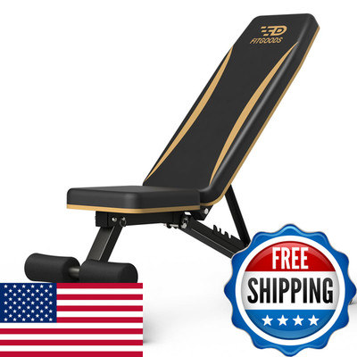 Fitgoods Adjustable Weight Bench - Heavy-Duty Foldable Workout Bench For Home