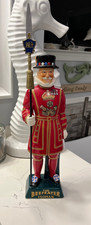 The Beefeater Yeoman Gin 1960s Vintage Ceramic Decanter Bottle 16" High