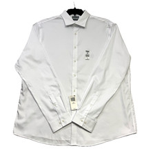 Michael Kors Luxe Touch Stretch Dress Shirt Men's 18 36-37 2XL White NWT New