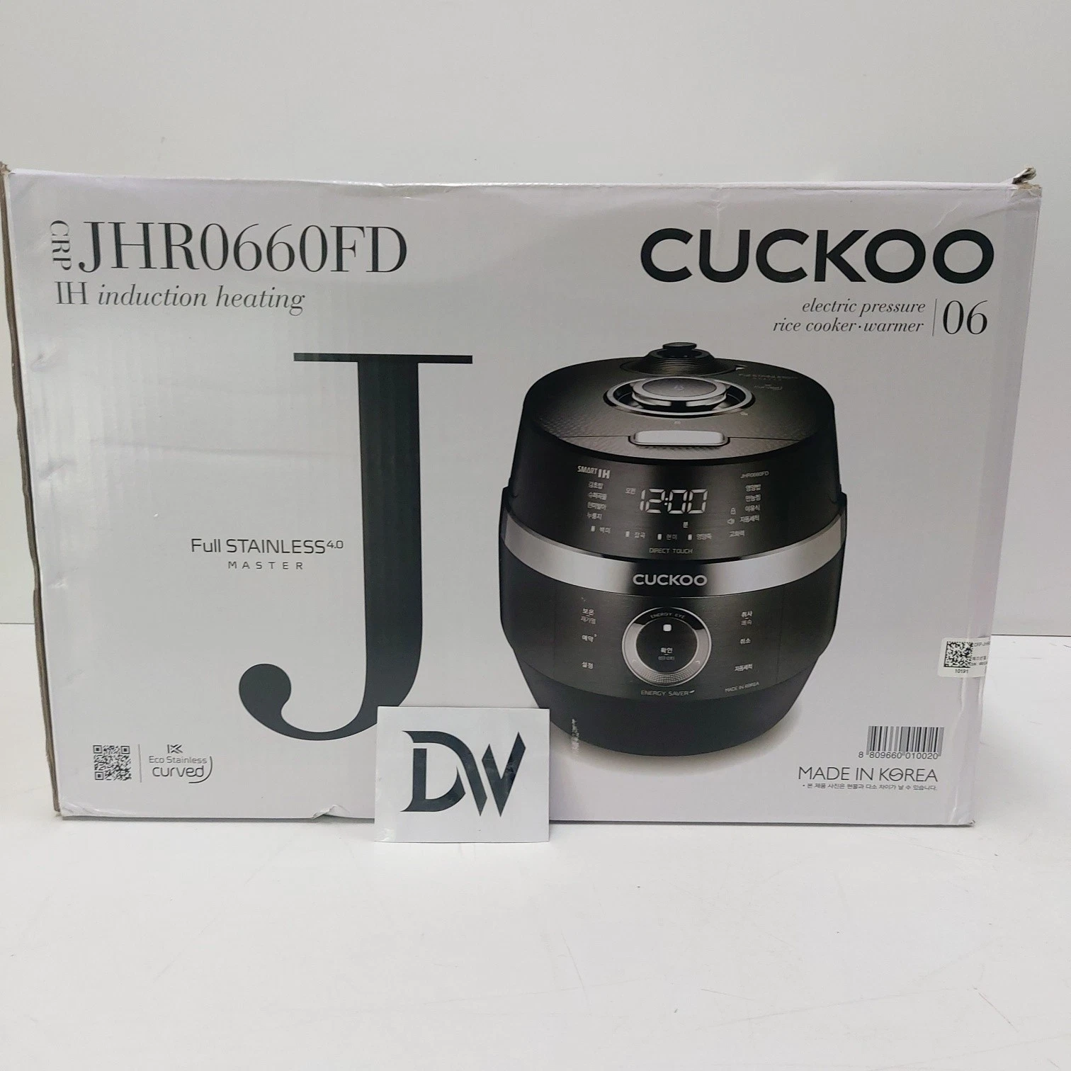 CUCKOO CRP-JHR0660FD Pressure Rice Cooker (6 people,Dark Tea Silver)/220V/EU PLU