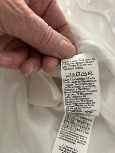 Madewell Midikleid mit Lochspitze und Träger Popeline weiß Größe 10 - Bild 17 von 18