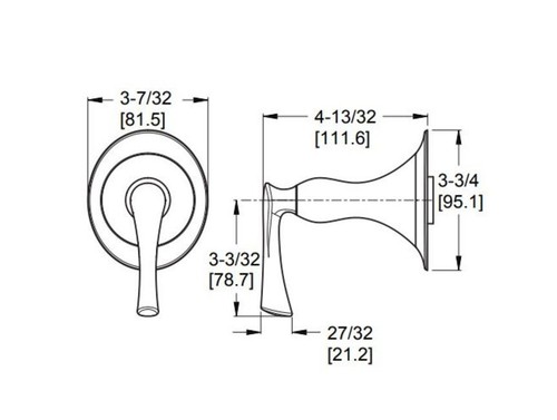 Pfister 016RH1 Rhen Single Handle Diverter Valve Trim - - Nickel - Picture 2 of 2