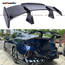 GT Style 58" Carbon Rear Trunk Spoiler Racing Wing For Honda Civic Sedan 2016-21