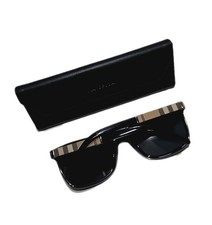 BURBERRY BE4181 Square Sunglasses For Men Black With Leather Case