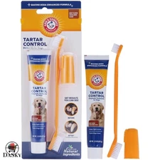 Gentle Tartar Control Kit with Toothpaste & Brushes – Safe for All Dogs