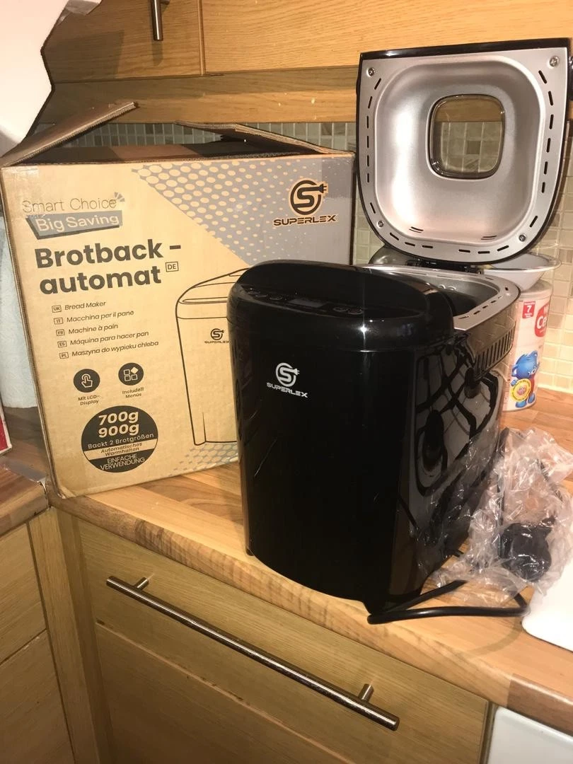 SUPERLEX 11-in-1 Bread Maker Auto Compact Dough Machine Nonstick, Viewing Window
Opens in a new wind
