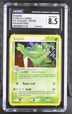 CGC 8.5 Sceptile 10/106 EX Emerald Reverse Stamped Holo Pokemon Card on eBay