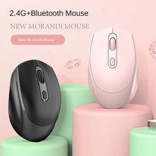 Bluetooth Wireless Mouse Rechargeable Computer Laptop Gaming Mouse 2.4G Optical