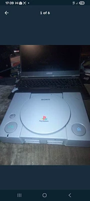 Sony PlayStation 1 PS1 SCPH-5502 Console Set Up 1 Controller + 4 Games Working
