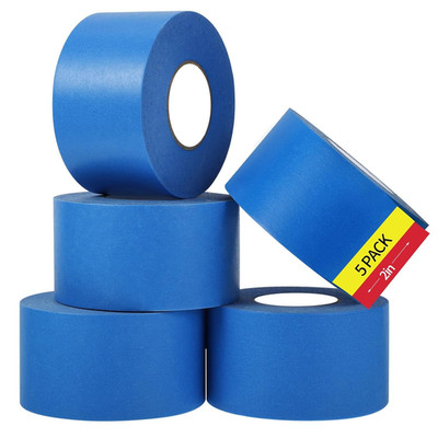 5 Rolls Painters Tape 2 Inch Wide, Blue Painters Tape Bulk 1.89In × 55Yd × 5 Rol