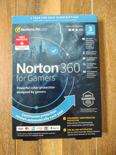 NORTON 360 FOR GAMER INTERNET SECURITY 2026 3 DEVICE/1 YEAR Brand New Ship Fast