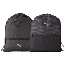 PUMA Black or Camo Drawstring Backpack Cinch Sack, Tote, Gym Bag, Sport Pack