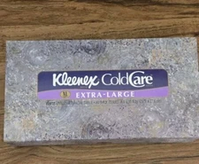 Vintage 1996 Kleenex ColdCare Extra Large Facial Tissues-3 Ply-50% Larger