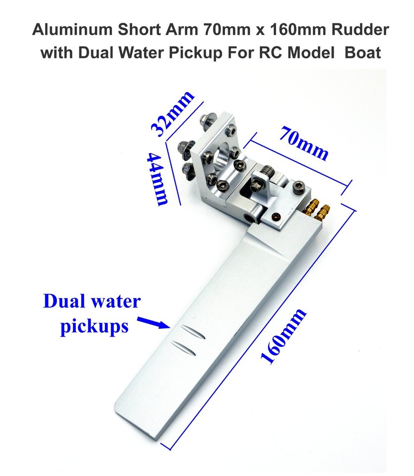 Large Alloy Short Arm Rudder for RC Model Boats | eBay