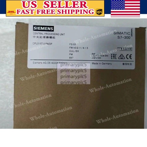 New Siemens 6ES7315-7TJ10-0AB0 S7-300 CPU 315T-3 PN/DP 6ES7 315-7TJ10-0AB0
