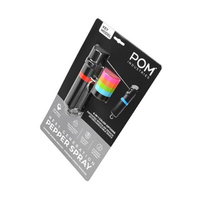 POM Pepper Spray Flip Top Snap Hook - Maximum Strength OC Spray