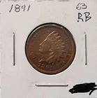 1891 Indian Head Cent (BU63RB Condition).