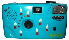 Holga K204 Original Teal Noise Making 35mm Film Camera Brand New in Box