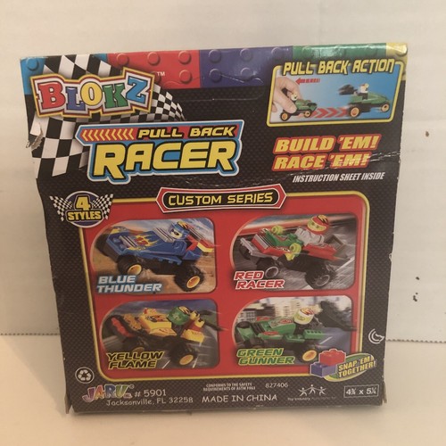 Blokz Custom Series 30 Piece Set Pull Back Racers GREEN GUNNER Factory Sealed - Bild 5 von 6