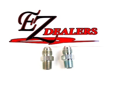 EZ-FITTINGS Hydraulic Fittings 1/2" JIC X 3/8 NPT STRAIGHT ADAPTER (QTY-2) AN -8 2404-08-06