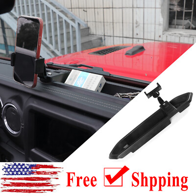 1x Car Dash Tray Mount Phone Holder with Storage Box For 2018+ Jeep Wrangler JL