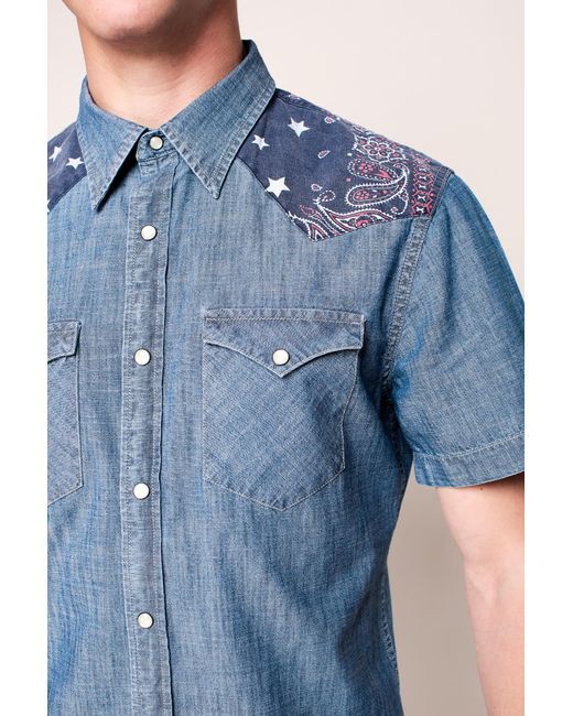 Ralph Lauren Denim & Supply Flag Western Bandana Slim Indigo