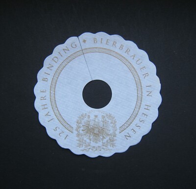 BINDING 125 JAHRE PILSDECKCHEN Bierdeckel Coaster Beer Bier  Bischofsheim  V2
