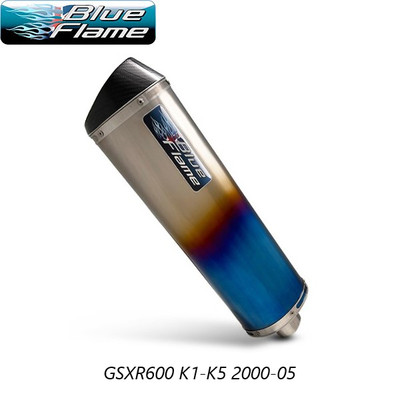 GSXR600 K1-5 EXHAUST 2000-2005-SUZUKI-BLUEFLAME COLOURED TITANIUM-CARBON TIP