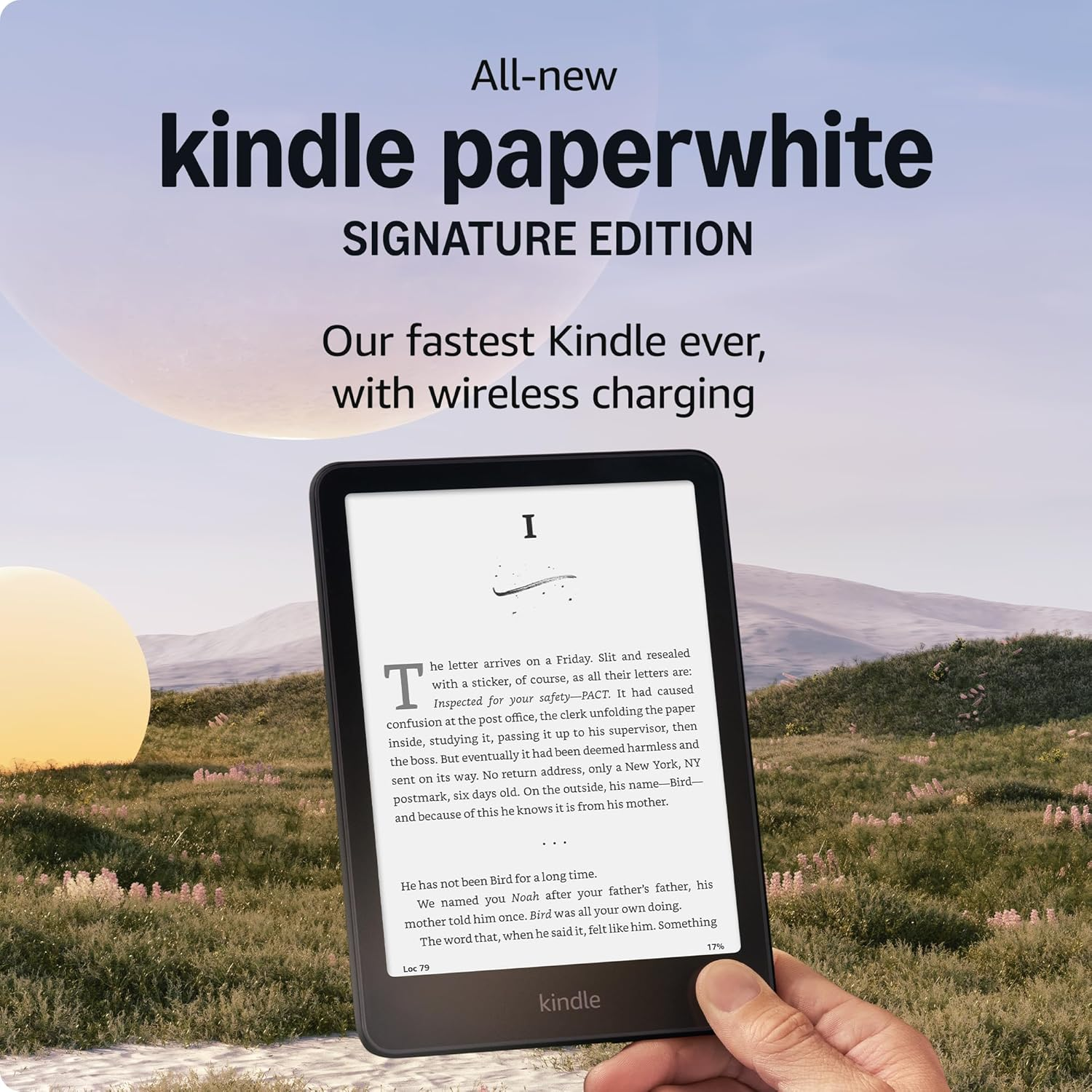 Kindle Paperwhite Signature Edition Bundle with Charger and Cover-image